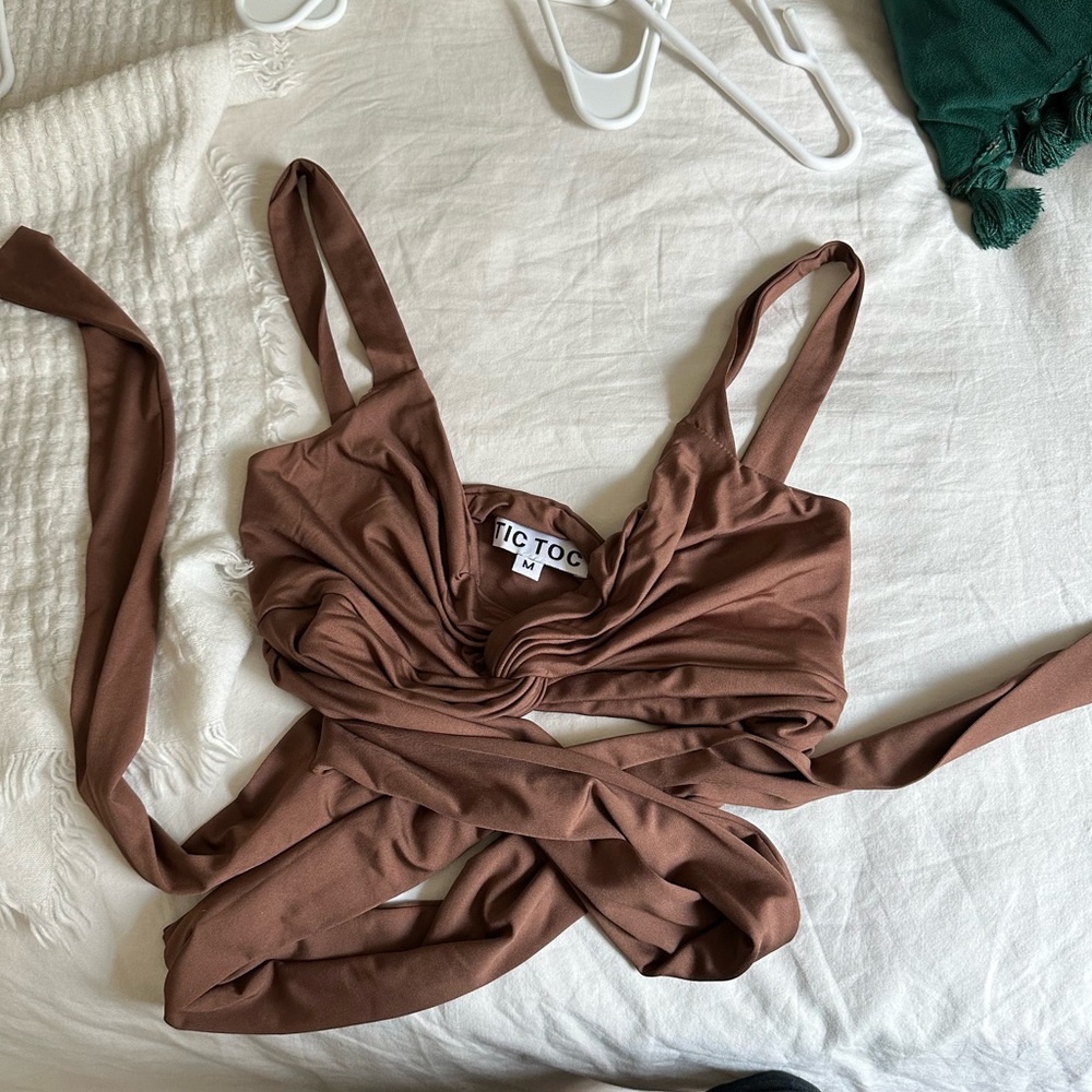 Brown wrap tank size medium
